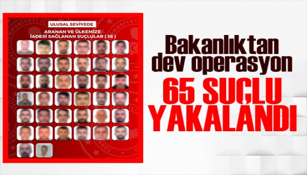Uluslararası operasyon! 65 suçlu Türkiye'ye getirildi
