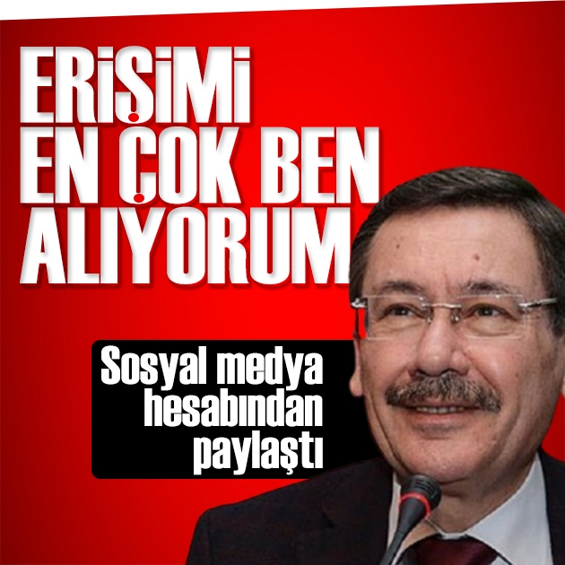 Melih Gökçek'ten dikkat çeken paylaşım: Türkiye'de en çok erişimi ben alıyorum