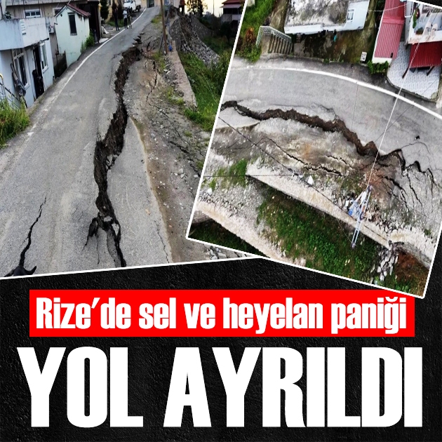 Rize'de sel felaketi! Faciayı istinat duvarı önledi
