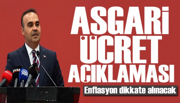 Bakan Kacır'dan asgari ücret açıklaması: Enflasyon dikkate alınacak