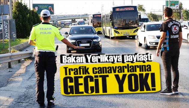 Trafikte çakar denetimi! Bakan Yerlikaya duyurdu: Yüzlerce sürücüye ceza