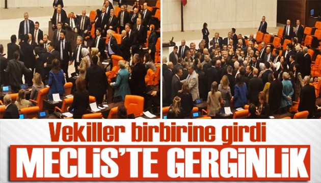 Meclis'te gerginlik: Ali Mahir Başarır AK Parti sıralarına kolonya şişesi fırlattı