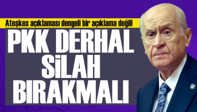 Bahçeli'den son dakika açıklaması: Ateşkes açıklaması dengeli bir açıklama değil!