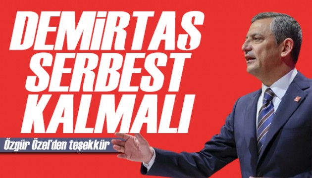 Özgür Özel'den Demirtaş çağrısı: Özgürlüğüne kavuşmalı