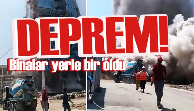 Myanmar'da art arda şiddetli deprem! Çok sayıda bina yerle bir oldu