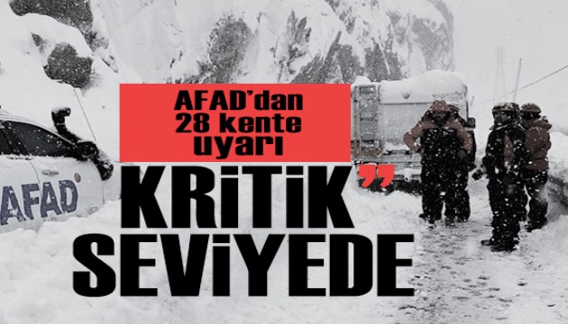 AFAD'dan çığ alarmı: 28 ilde risk kritik seviyede