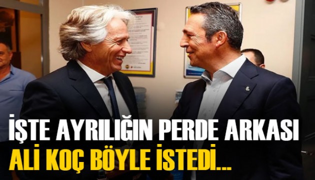 Jorge Jesus'un ayrılığını Ali Koç istemiş! Fenerbahçe'de olayın perde arkası ortaya çıktı...