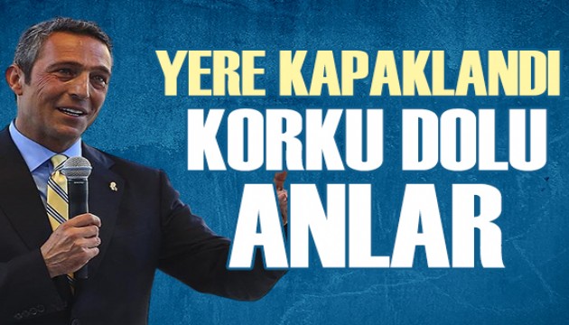 Ali Koç yere kapaklandı! Korku dolu anlar...