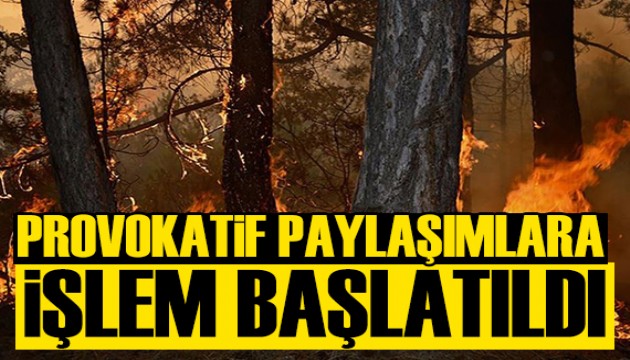 Yangınlarla ilgili 'provokatif paylaşımlara' işlem başlatıldı