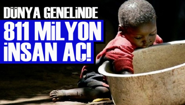 Dünya çapında 811 milyon insan açlık içinde yaşıyor!