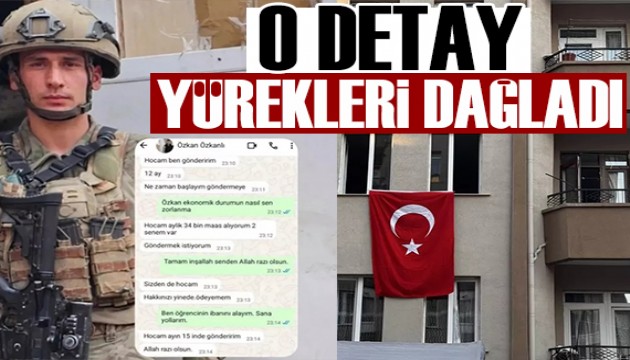 Şehit Özkanlı'nın öğrencilere burs verdiği ortaya çıktı