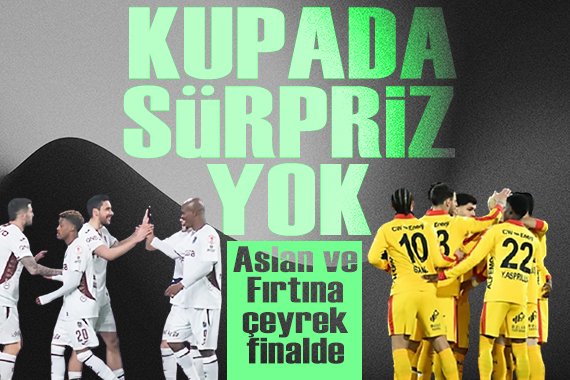 Galatasaray ve Trabzonspor kupada çeyrek finale yürüdü