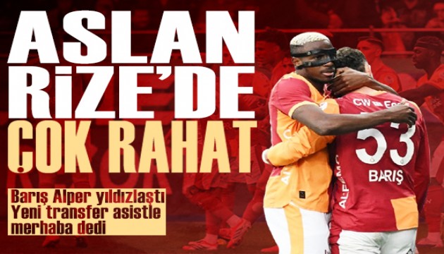 Galatasaray Rize'de rahat kazandı