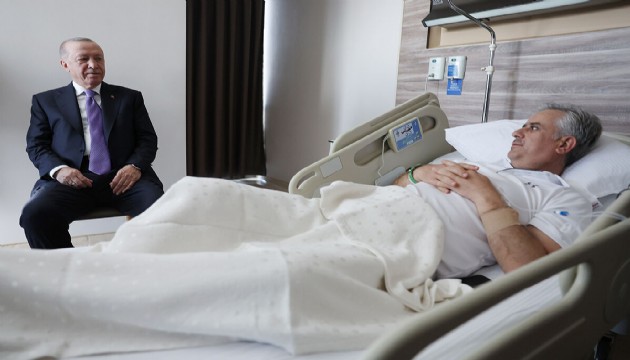 Erdoğan'dan Hasan Basri Yalçın'a ziyaret