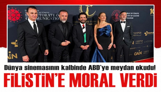 Batuhan Mumcu dünya sinemasının kalbinde ABD'ye meydan okudu, Filistin'e moral verdi!