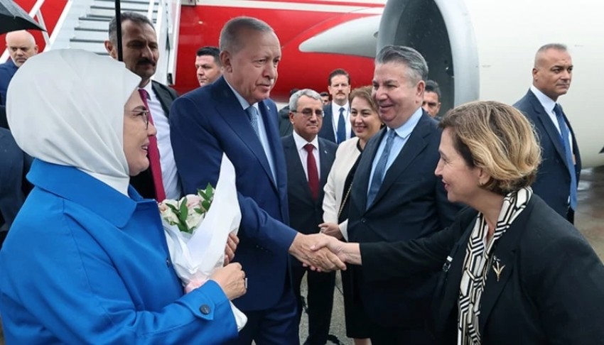 Erdoğan'a Türkevi'nde coşkulu karşılama