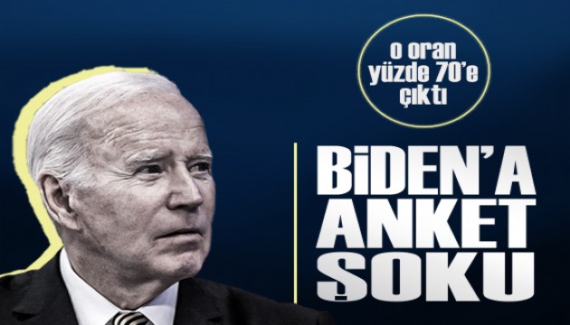 Biden'a anket şoku: Oran yüzde 70'e yükseldi