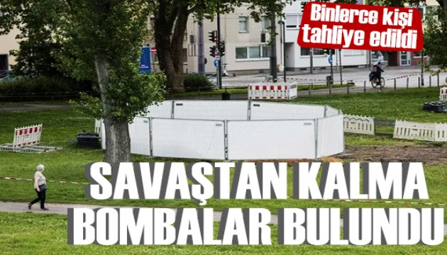 Kentin ortasında savaş kalıntısı patlamamış bomba paniği!