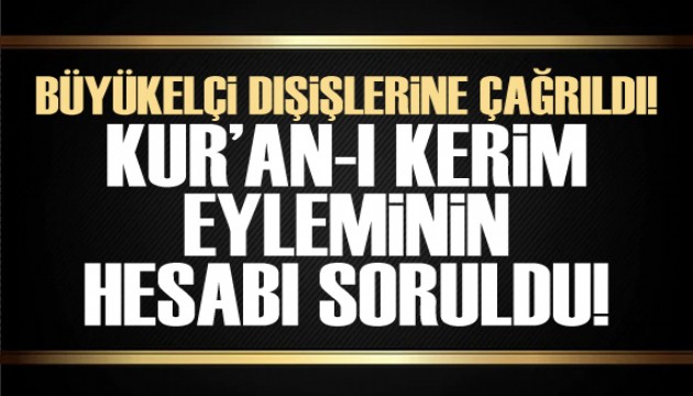 İsveç'in Ankara Büyükelçisi Herrström, Dışişleri Bakanlığına çağrıldı