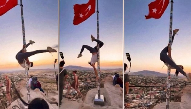 Türk bayrağında direk dansına soruşturma