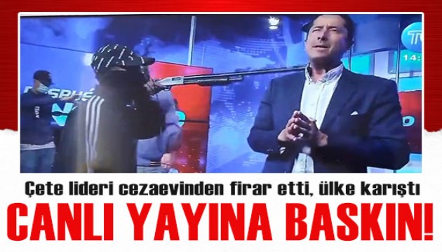 Canlı yayına silahlı baskın! Gazetecileri rehin aldılar