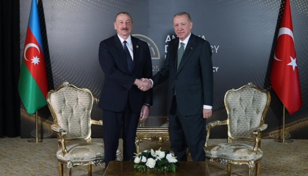 Erdoğan, Aliyev ile bir araya geldi
