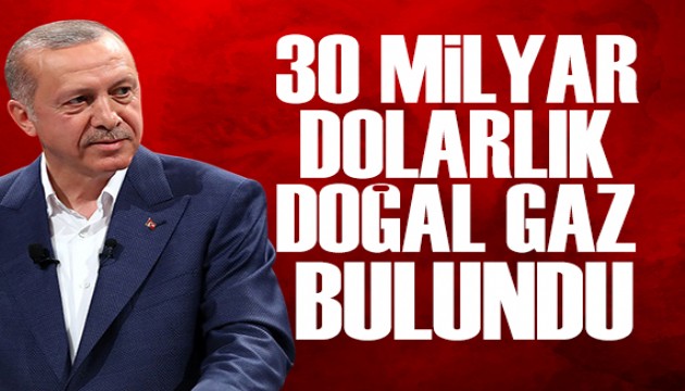 Erdoğan Karadeniz'de 30 milyar dolarlık gaz keşfedildiğini açıkladı