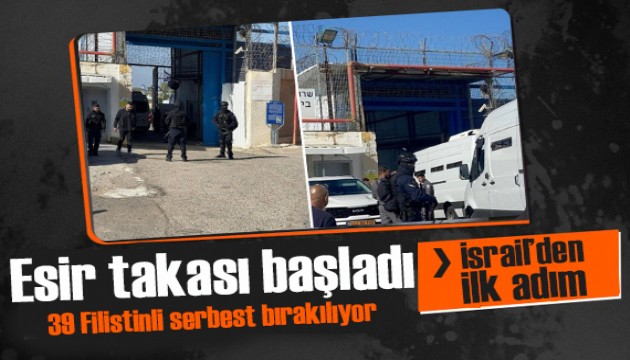 39 Filistinli rehine, serbest bırakılmak üzere Batı Şeria'ya nakledildi!