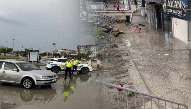 Edirne'yi sağanak vurdu