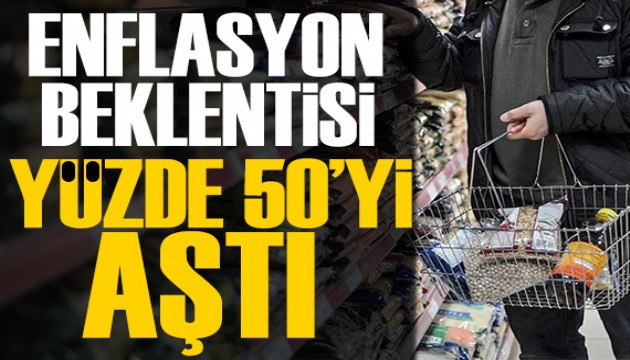 Enflasyon beklentisi yüzde 50'yi aştı