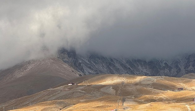 Erciyes'te kar yağışı