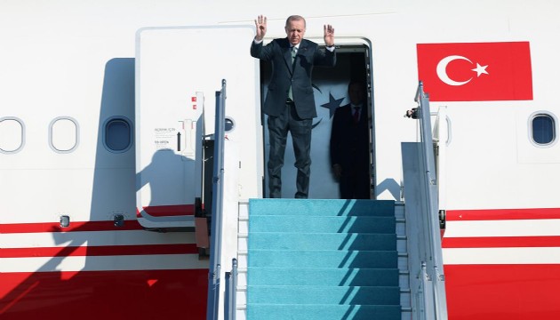 Erdoğan, Azerbaycan'a gitti