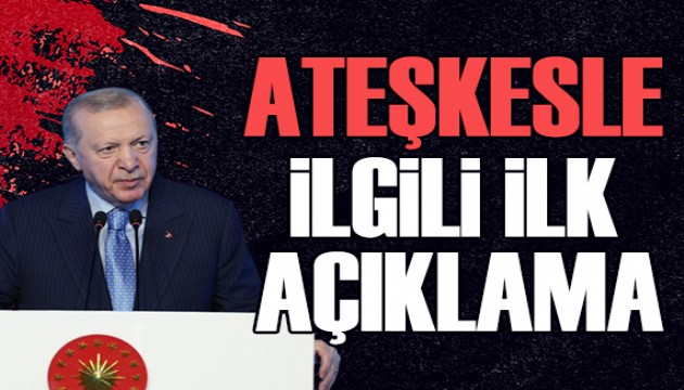 Cumhurbaşkanı Erdoğan'dan ateşkes açıklaması