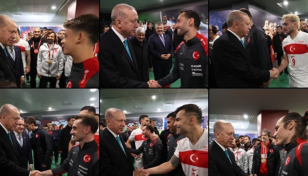 Erdoğan'dan millilere tebrik