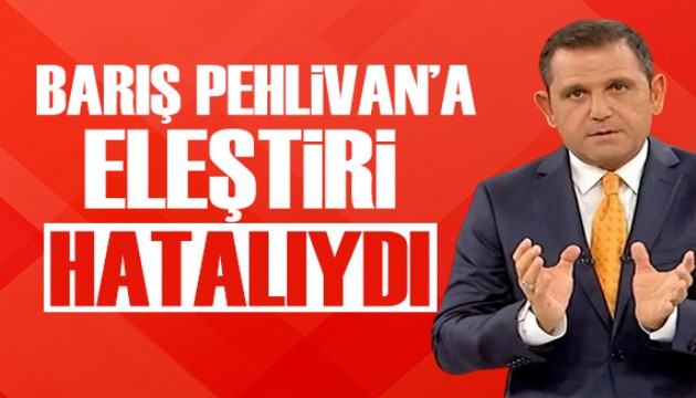 Fatih Portakal'dan Barış Pehlivan'a eleştiri: Yaptığı hatalıydı