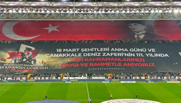 Fenerbahçe'den 18 Mart Çanakkale Zaferi'ne özel koreografi