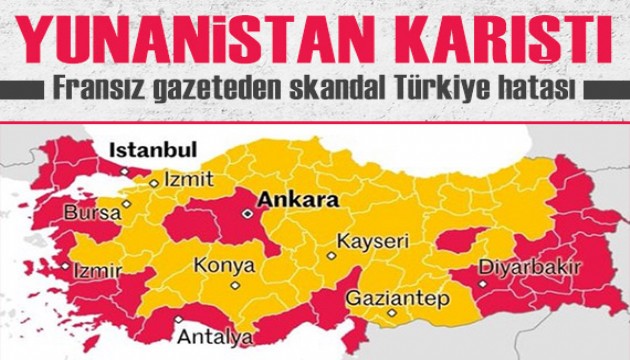 Fransız gazeteden Yunanistan'ı karıştıran Türkiye seçim haritası