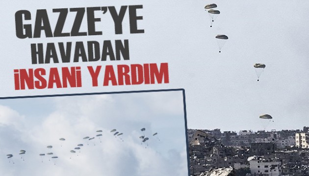 Gazze'ye havadan insani yardım