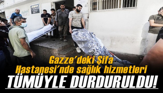 Gazze'deki Şifa Hastanesi'nde sağlık hizmetleri tümüyle durdu