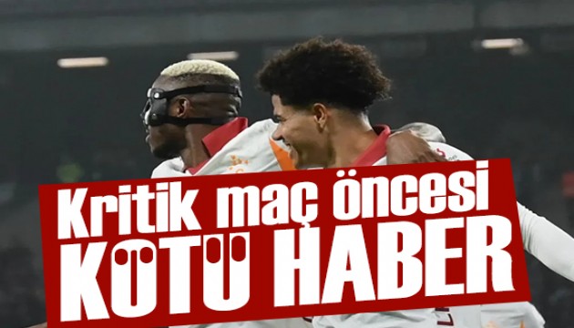 Galatasaray'a şampiyonluk maçı öncesi şok!