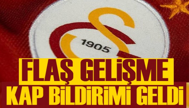 Galatasaray'dan KAP bildirimi geldi!