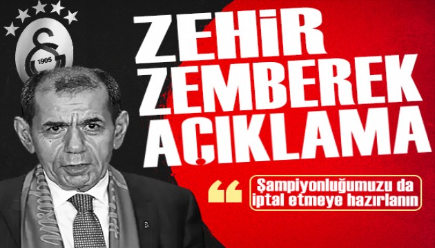 Galatasaray'dan zehir zemberek açıklama: 