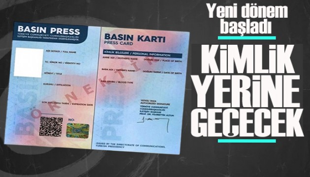 Basın kartı resmi kimlik belgesi olarak kabul edildi