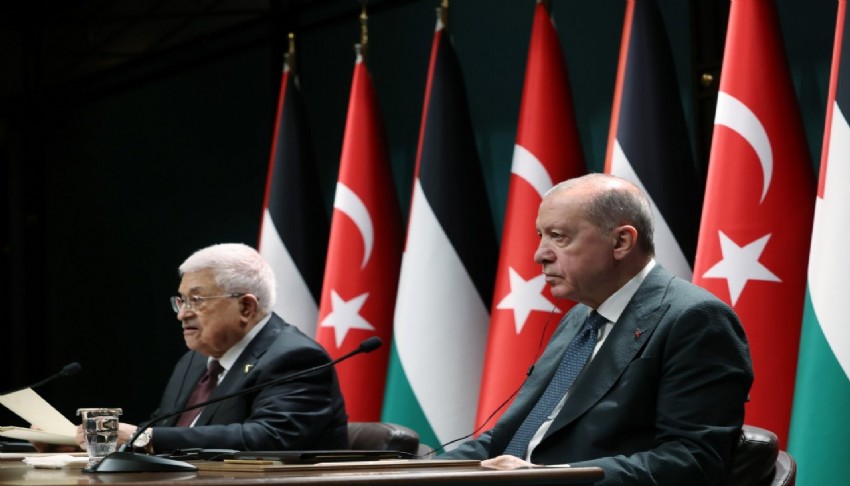 Cumhurbaşkanı Erdoğan, Filistin Devlet Başkanı Mahmud Abbas'ı ağırladı: 