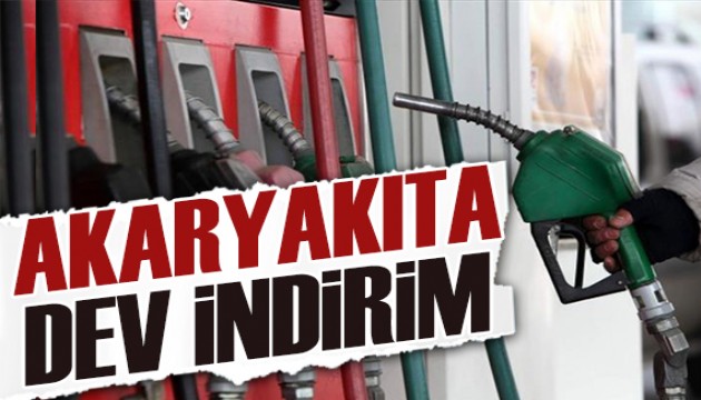 Akaryakıta dev indirim geliyor