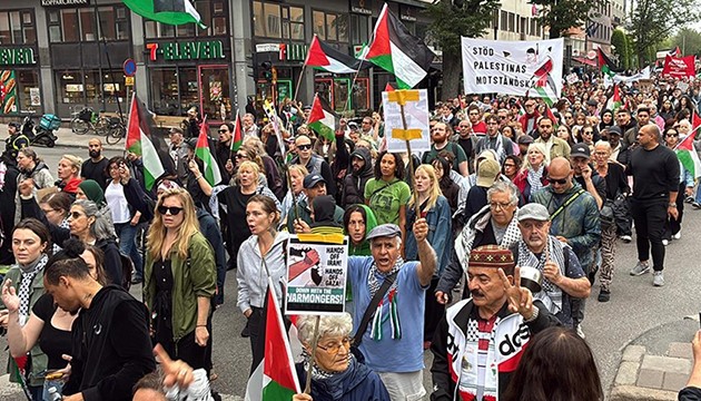 İsveç'te Gazze protestosu