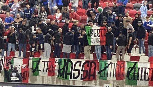 İtalyan taraftarlar İsrail'i protesto etti