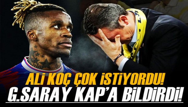 Galatasaray, Wilfried Zaha'yı KAP'a bildirdi!