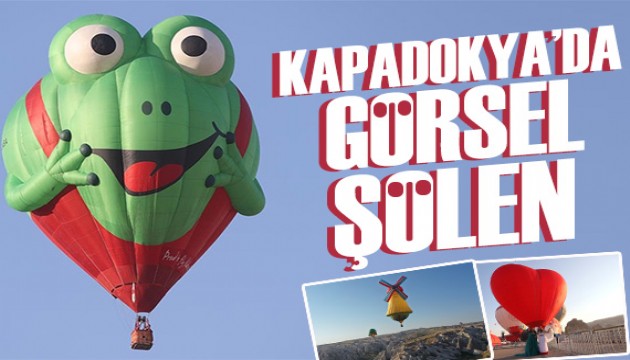 Kapadokya’da figürlü balon şenliği