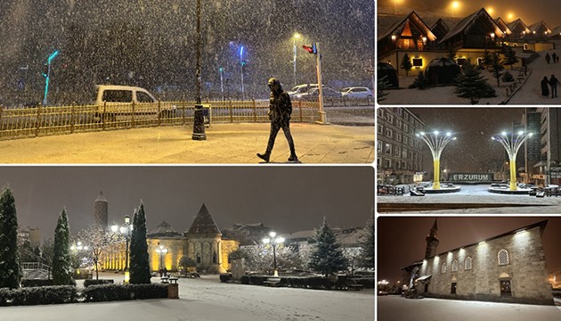 Erzurum ve Kars beyaza büründü